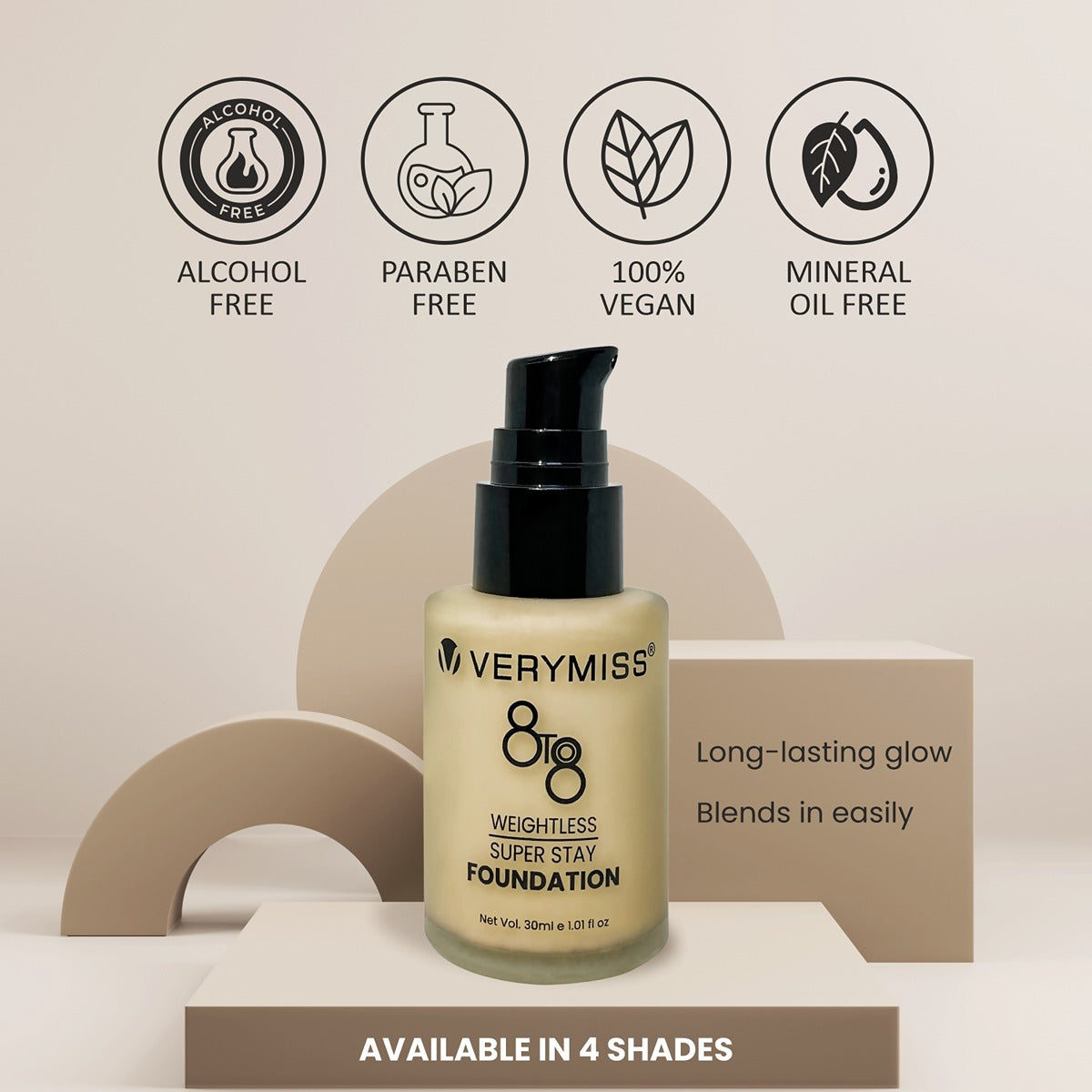 8 to 8 Weightless Super Stay Foundation - 113 SHELL