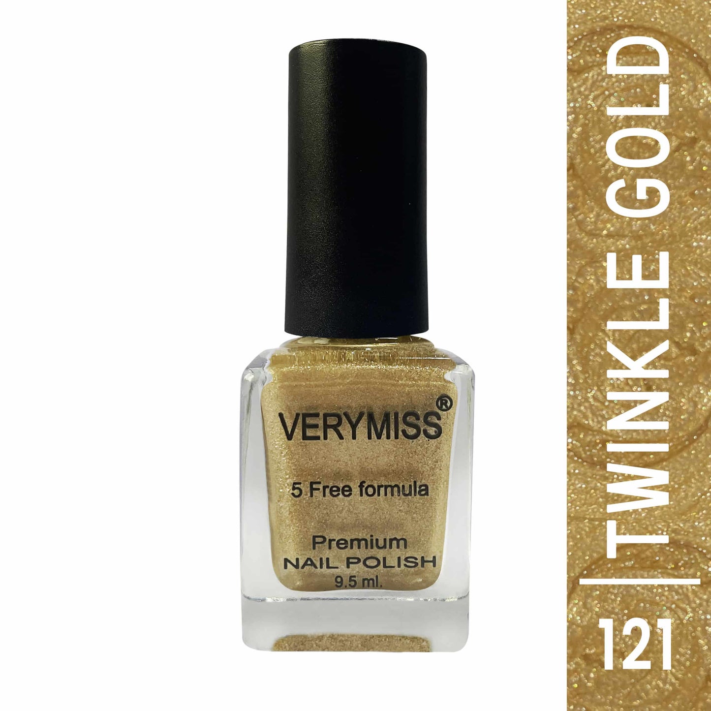 Premium Nail Polish - 121 Twinkle Gold