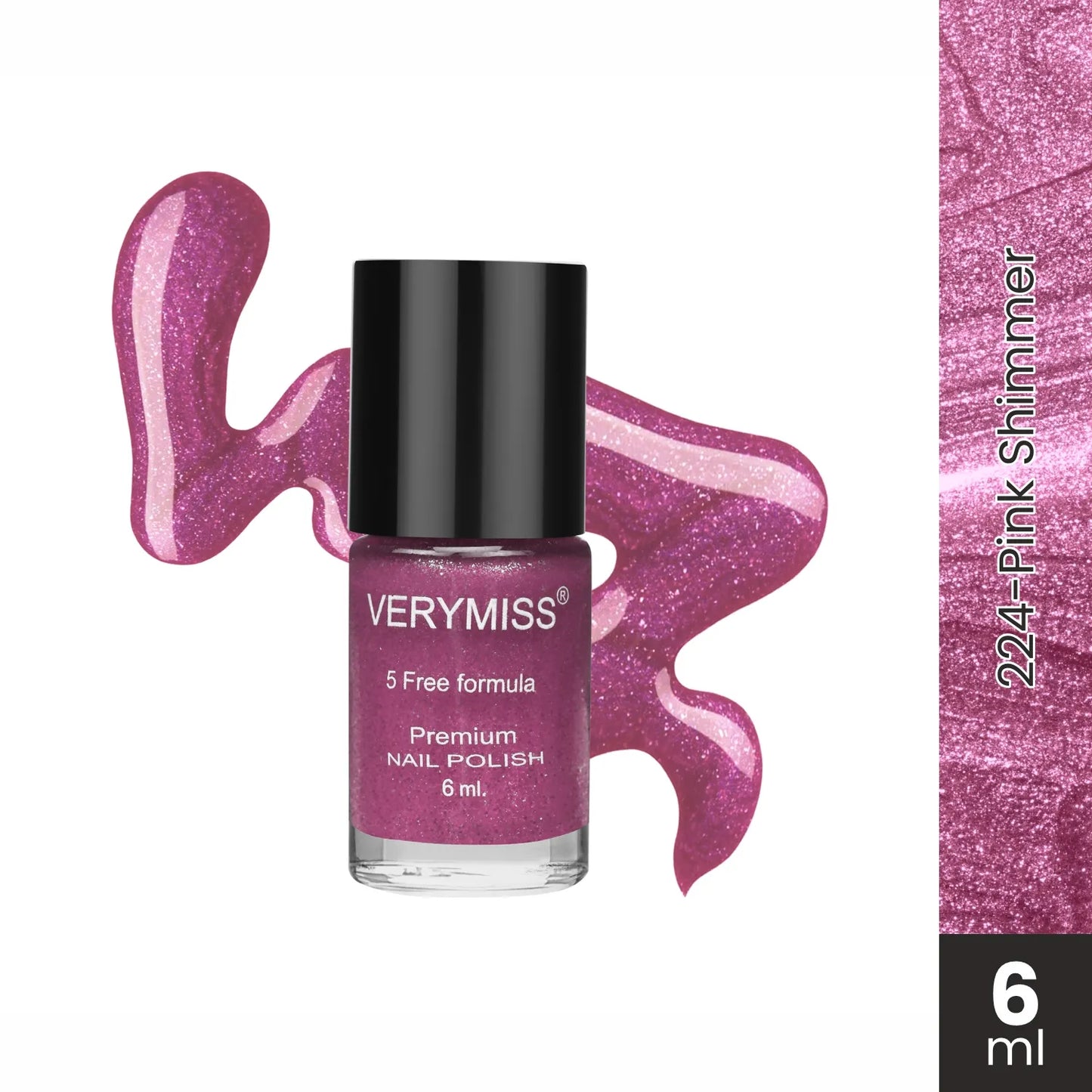 Premium Shimmer Nail Polish - 224 Pink Shimmer