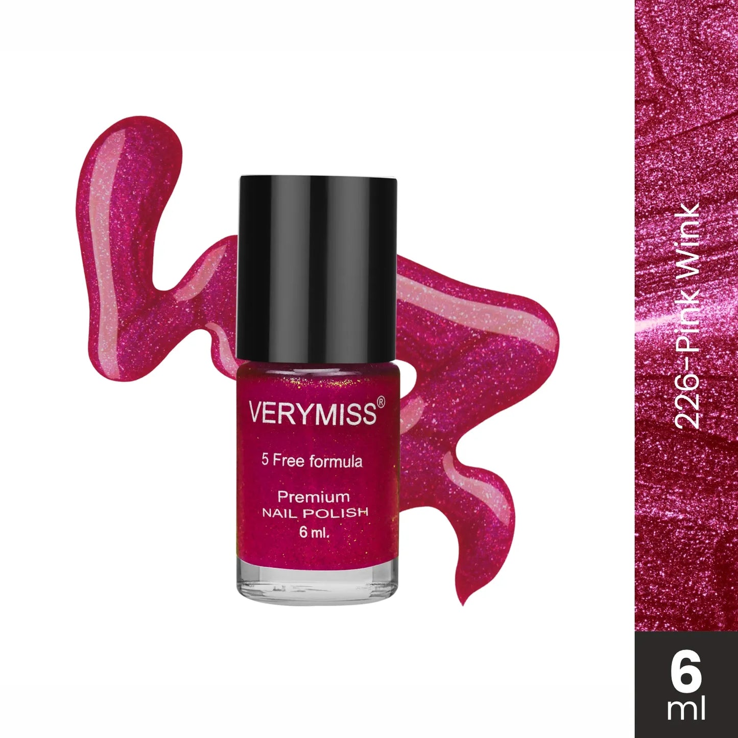 Premium Shimmer Nail Polish - 226 Pink Wink