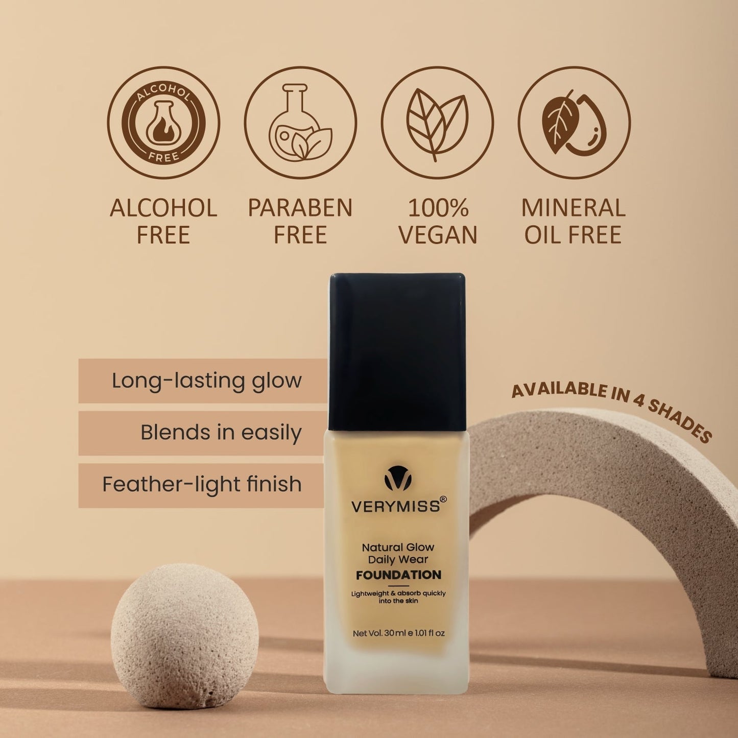 Natural Glow Daily Wear Foundation - 04 Ivory Beige