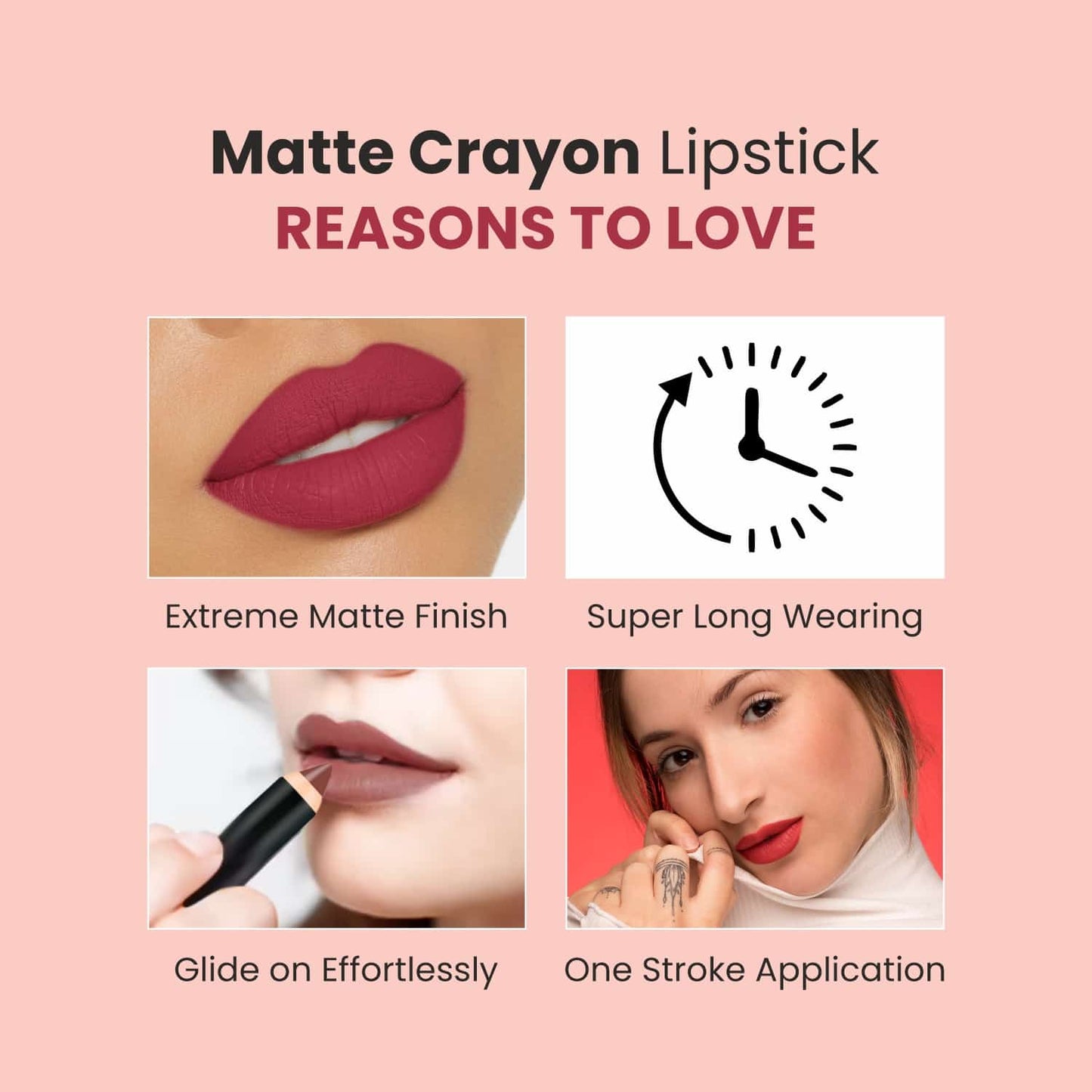 Matte Lip Crayon Lipstick - 08 Pink Butterfly