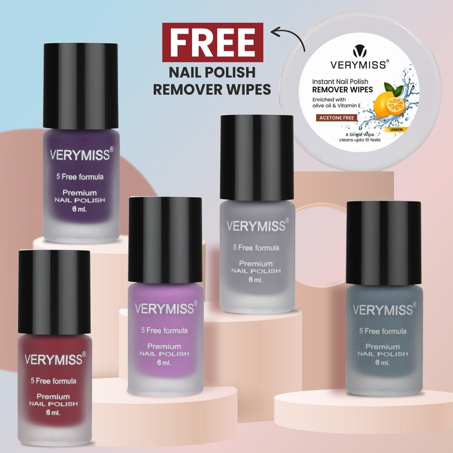 5 Trending Nail Polish Kit (Matte)