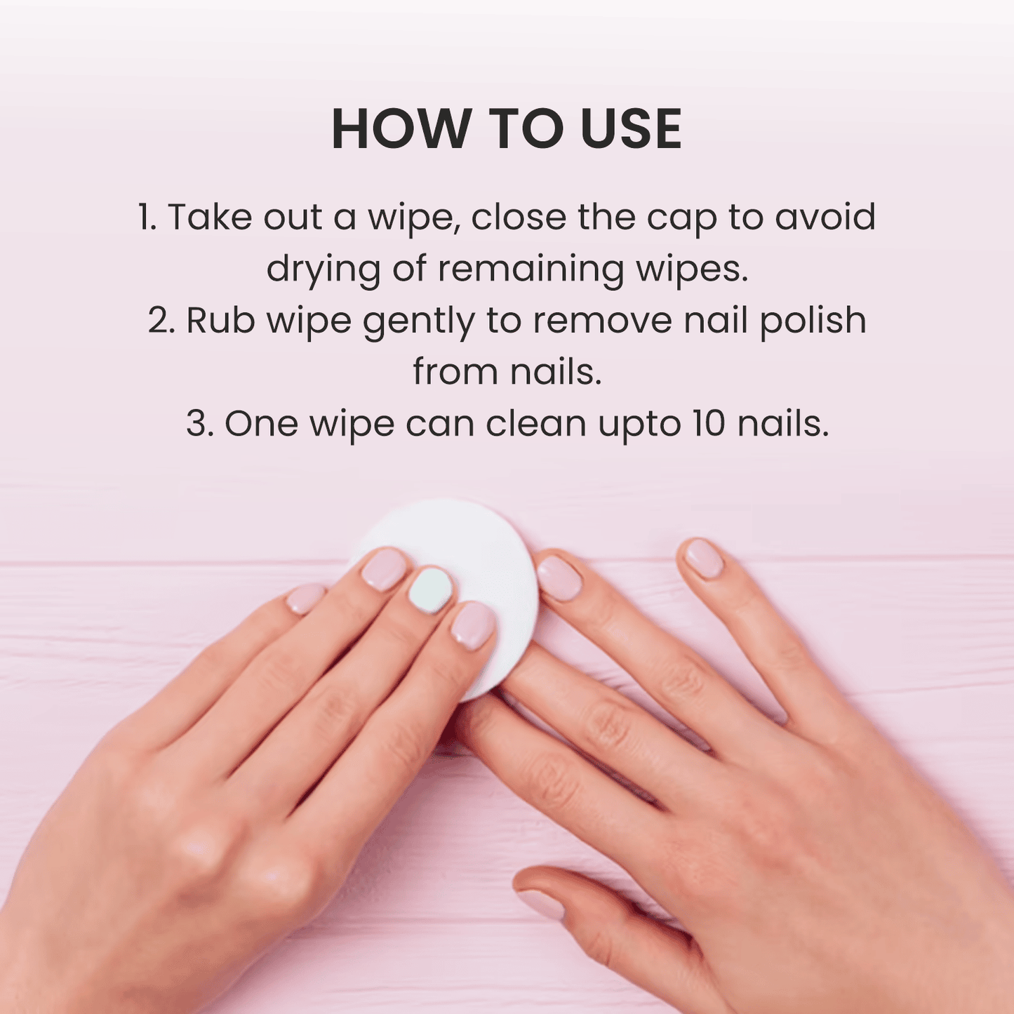 Instant Nail Polish Remover Wipes - 02 Rose