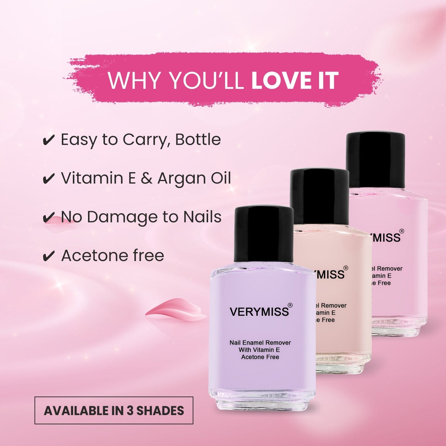 Nail Enamel Remover 30 ml - 03 Peach