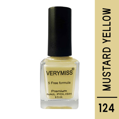 Premium Nail Polish - 124 Mustard Yellow