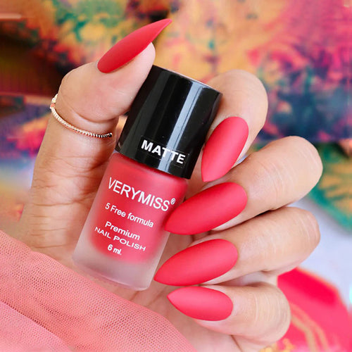 Premium Matte Nail Polish - 249 Red In Hot