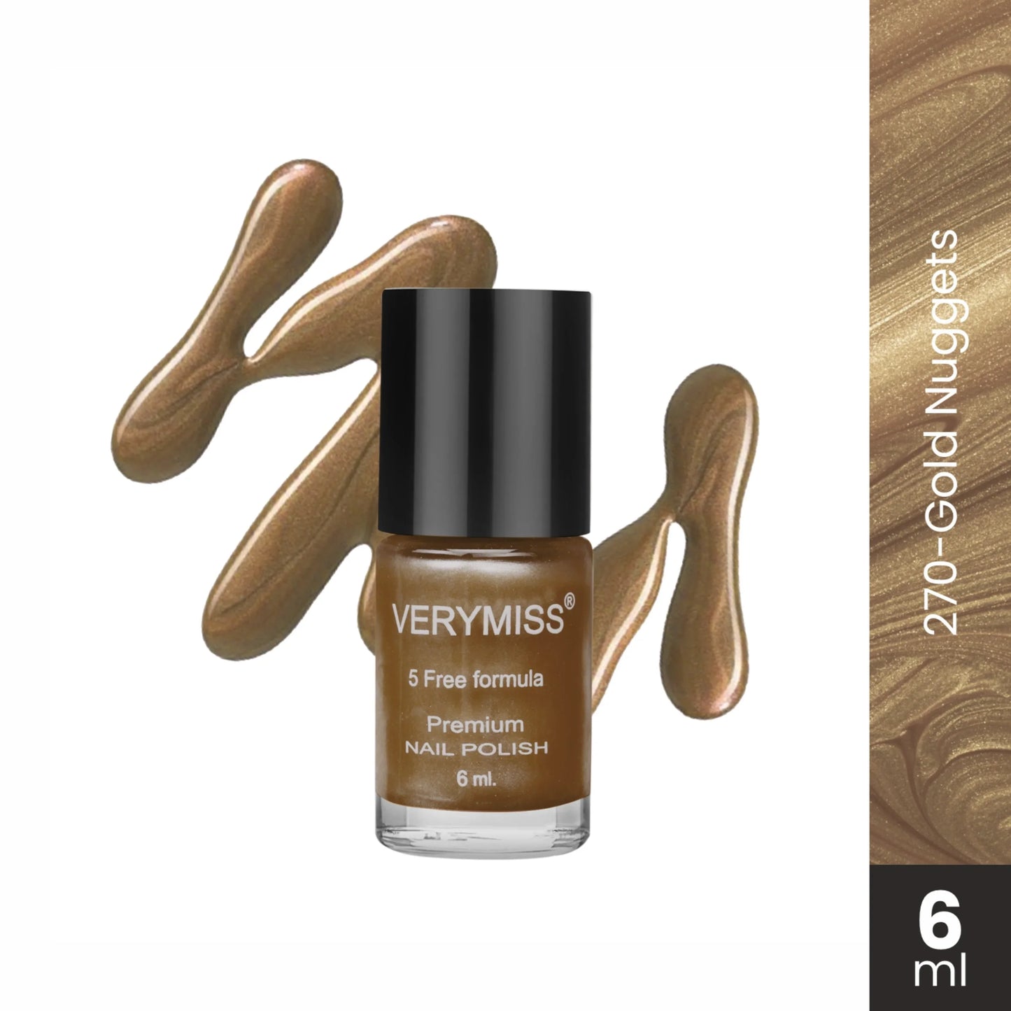 Premium Shimmer Nail Polish - 270 Golden Nuggets