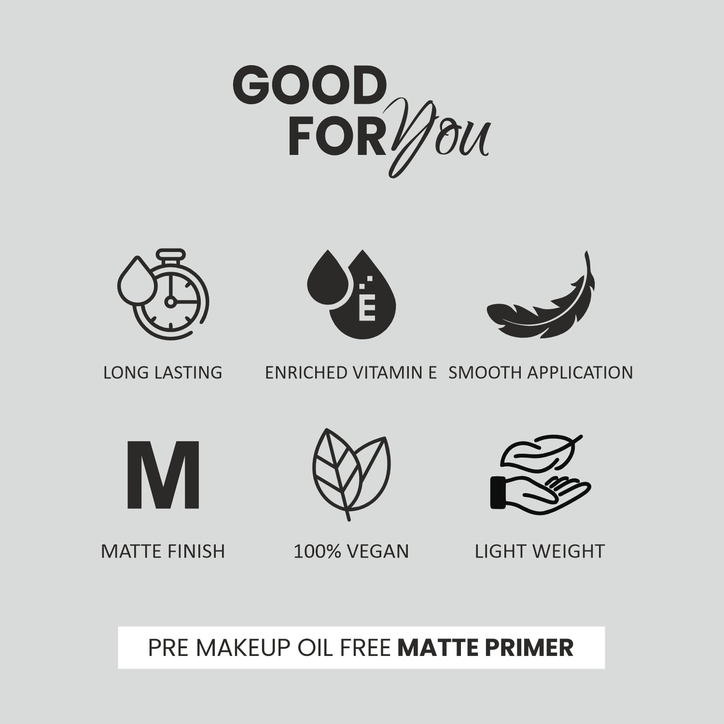 Verymiss Pre Makeup Oil Free Primer 20 ml I long-lasting I lightweight texture I Flawless, Even Finish