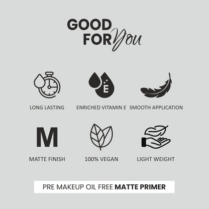 Verymiss Pre Makeup Oil Free Primer 20 ml I long-lasting I lightweight texture I Flawless, Even Finish