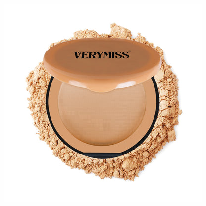 Verymiss Natural Glow Compact Powder 9 g I Vitamin E I SPF-Enriched I lightweight I 02 Light Beige I Qty 1