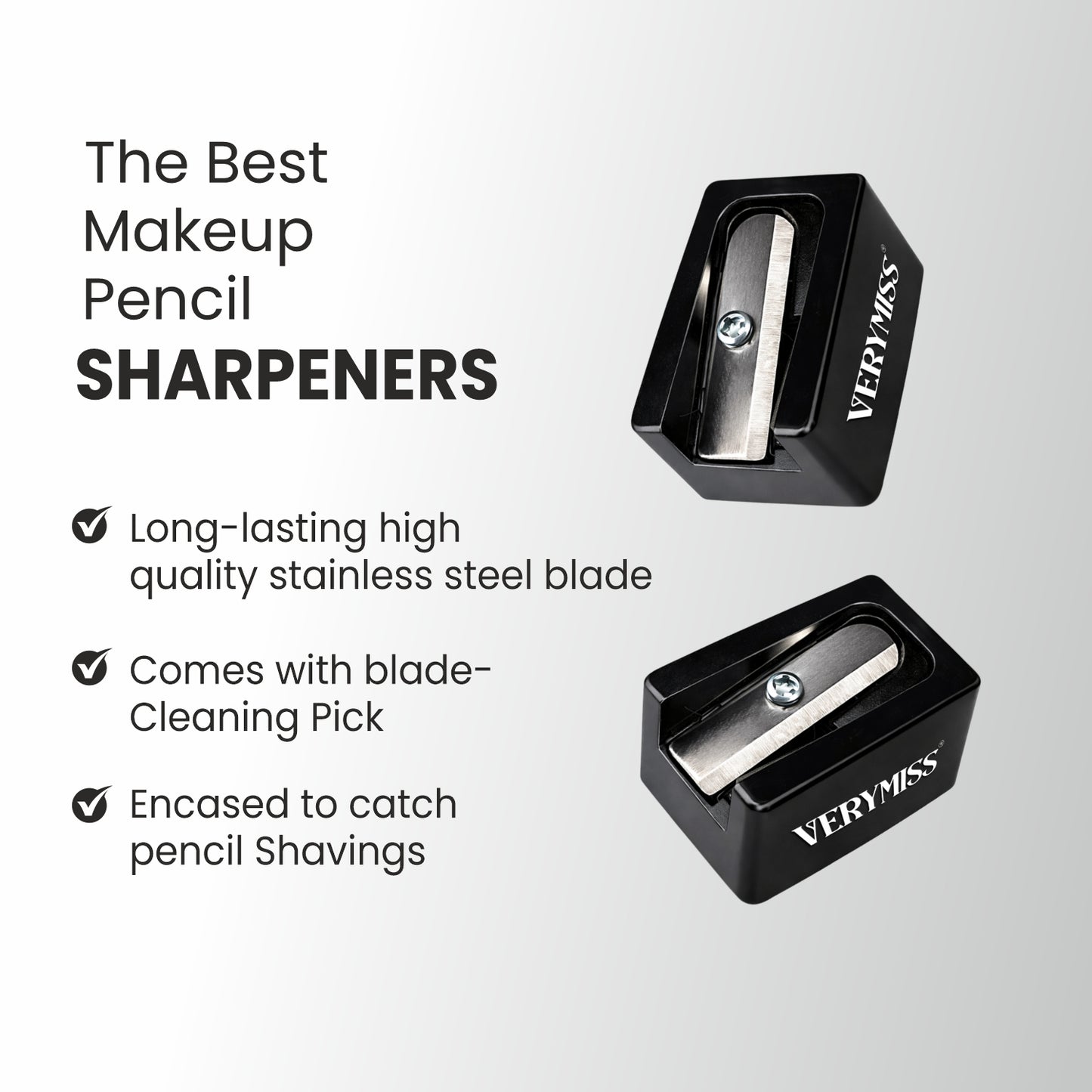 Verymiss Sharpener I Premium Blade I Easy to carry I Precise sharpening I Black I Qty1