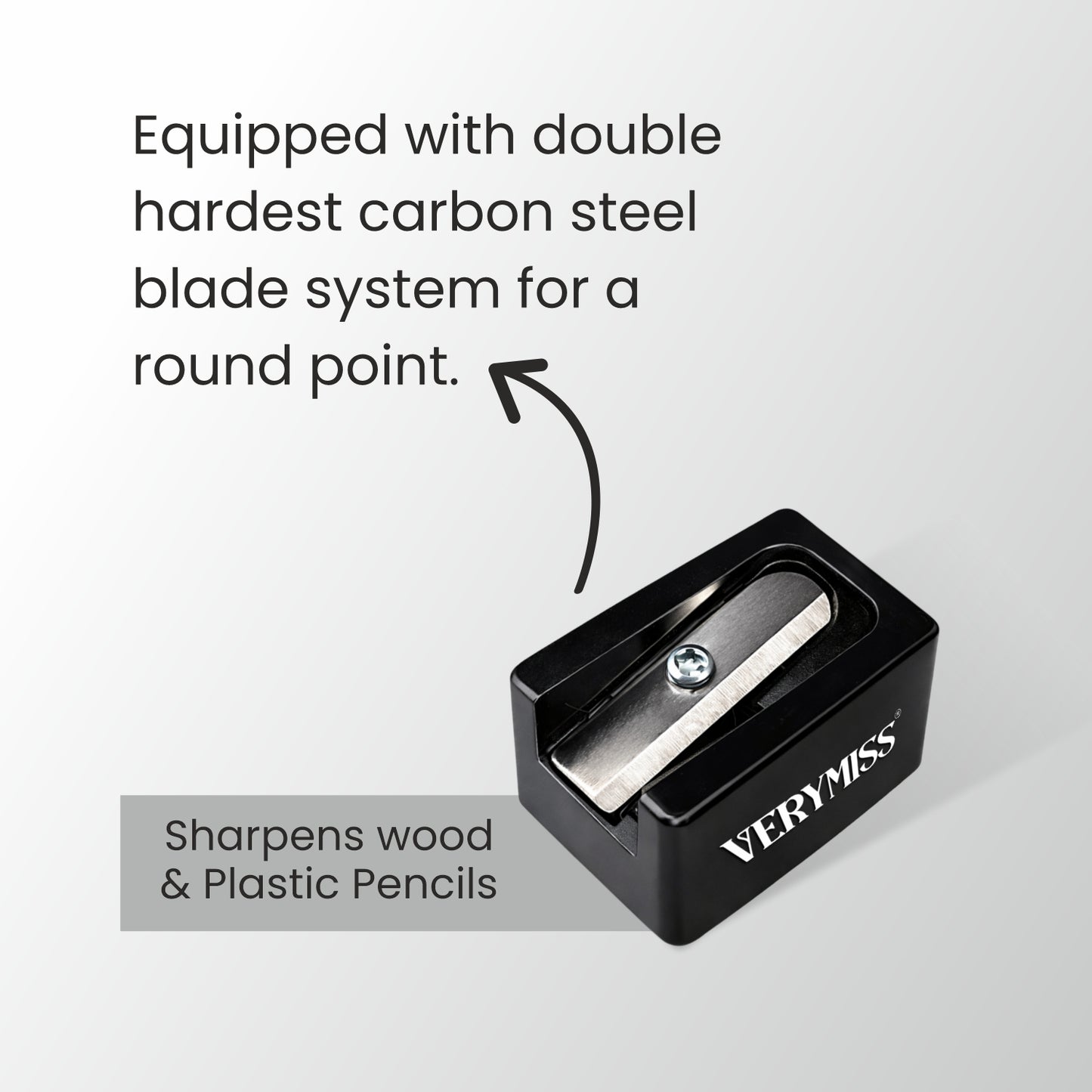 Verymiss Sharpener I Premium Blade I Easy to carry I Precise sharpening I Black I Qty1