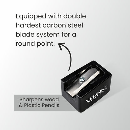 Verymiss Sharpener I Premium Blade I Easy to carry I Precise sharpening I Black I Qty1