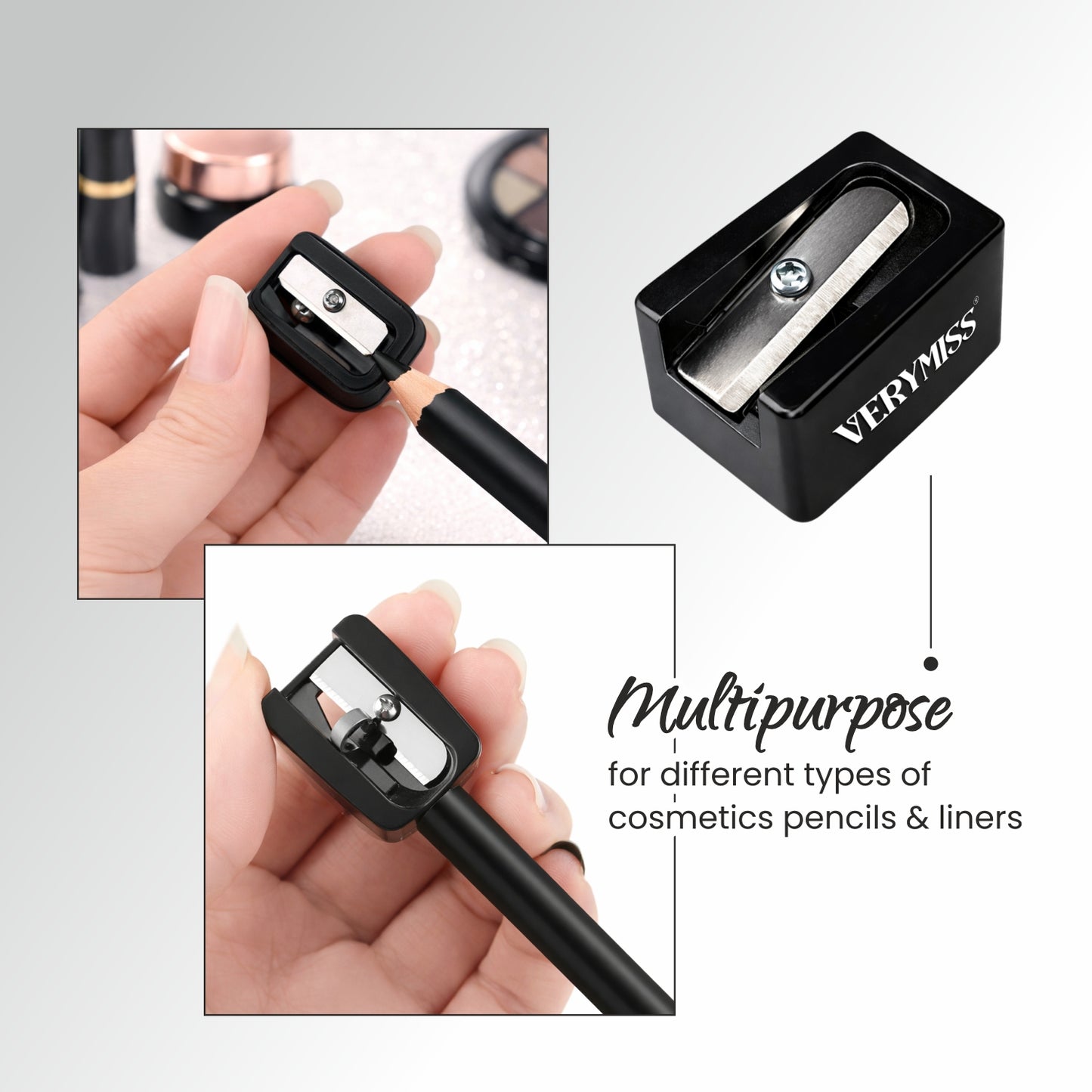 Verymiss Sharpener I Premium Blade I Easy to carry I Precise sharpening I Black I Qty1