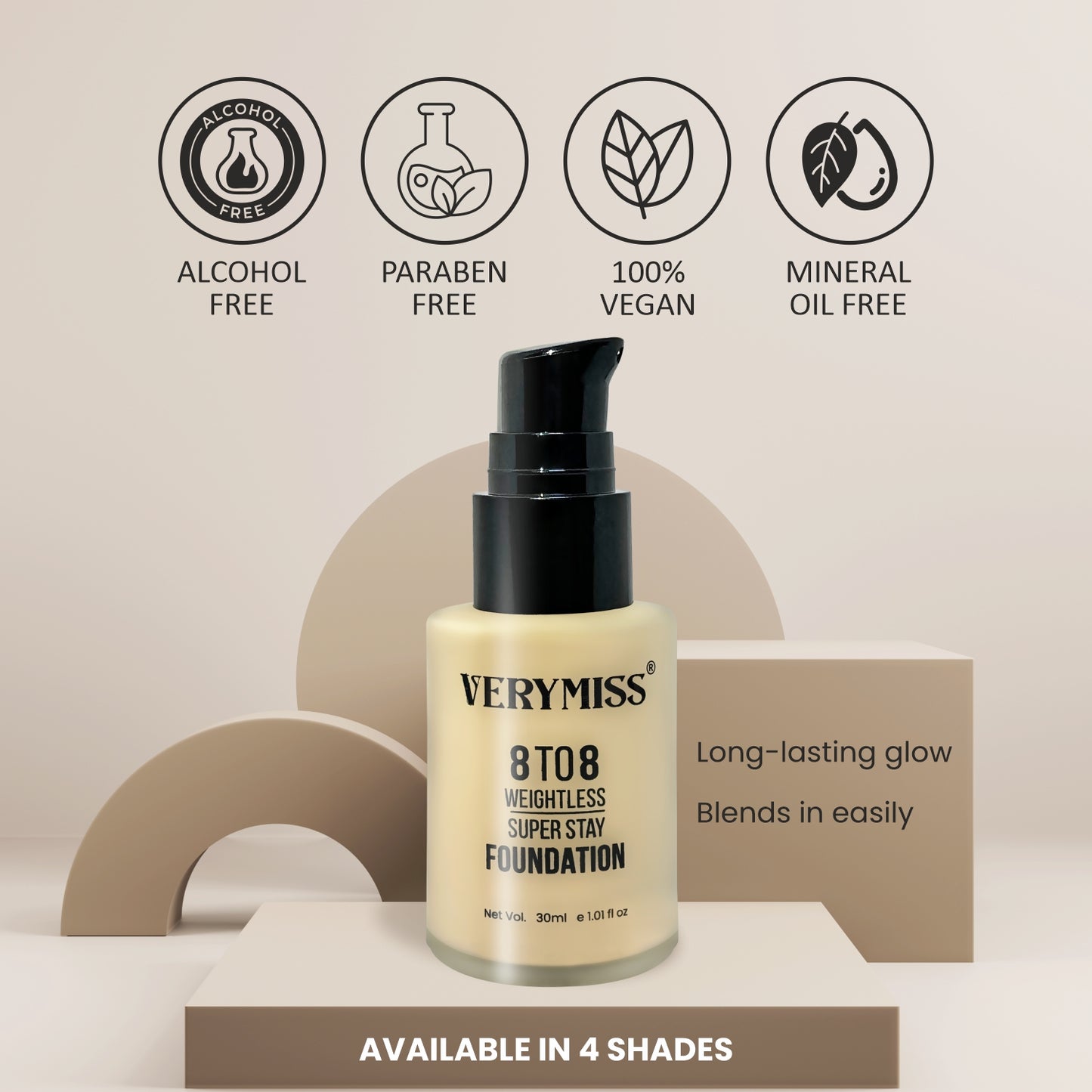 8 to 8 Weightless Super Stay Foundation - 111 IVORY