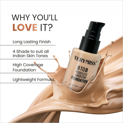 8 to 8 Weightless Super Stay Foundation - 113 SHELL