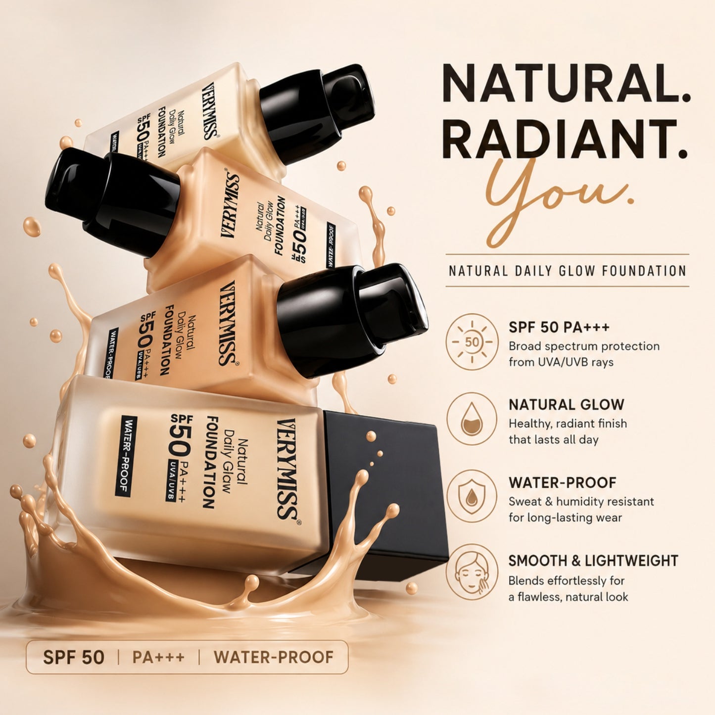 Natural Daily Glow Foundation - 01 Ivory