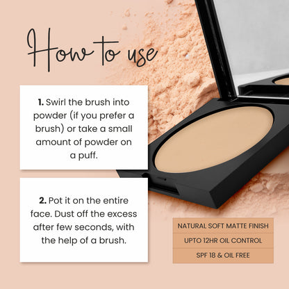 Verymiss Velvet Matte Finish Compact Powder 9 g I Comfortable for long-lasting I Non-oily matte finish I lightweight I 01 Ivory