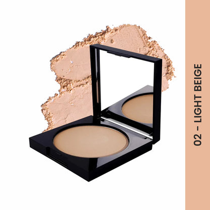 Verymiss Velvet Matte Finish Compact Powder 9 g I Comfortable for long-lasting I Non-oily matte finish I lightweight I 02 Light Beige I Qty 1