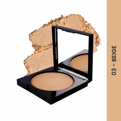 Verymiss Velvet Matte Finish Compact Powder 9 g I Comfortable for long-lasting I Non-oily matte finish I lightweight I 03 Beige I Qty 1