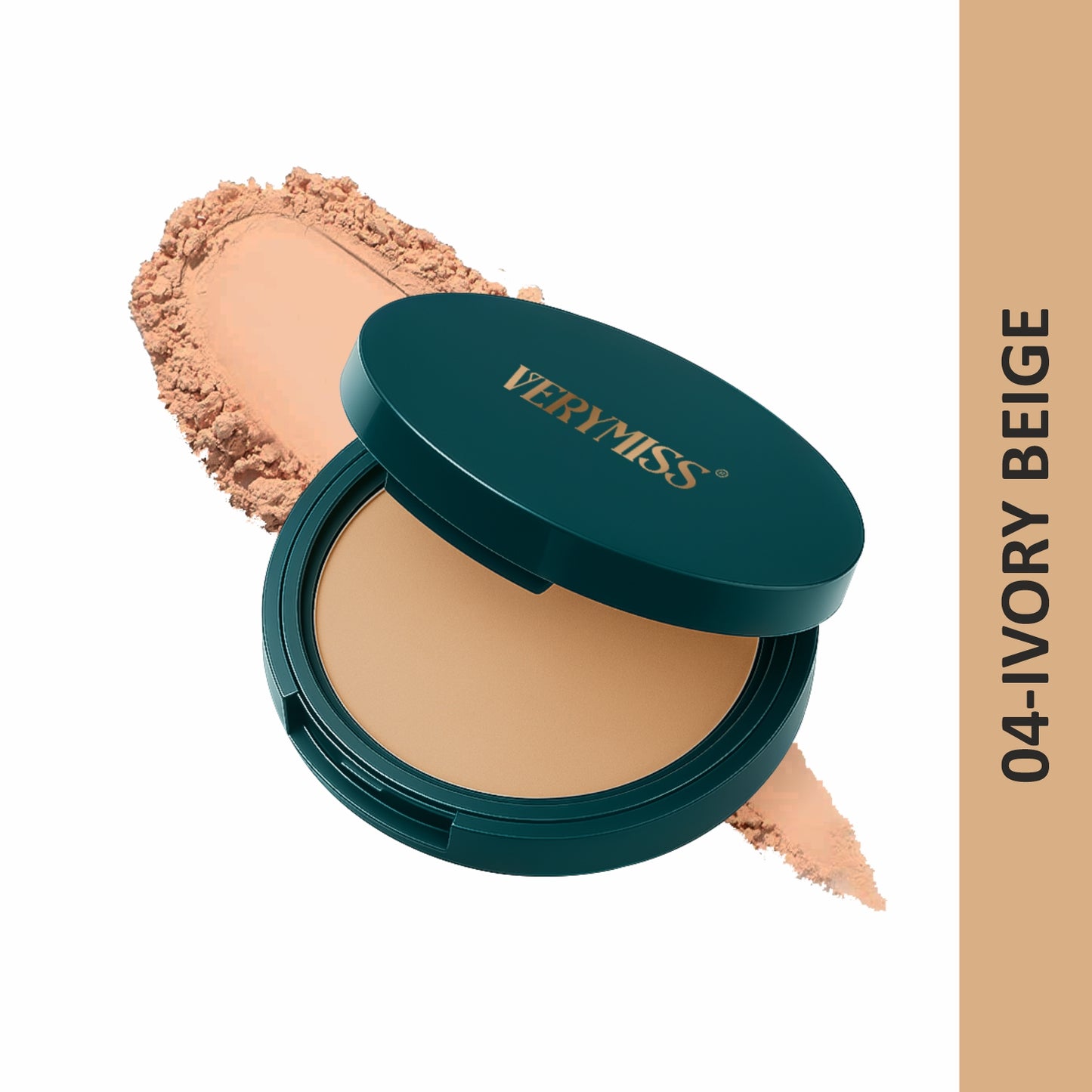 Verymiss 8 to 8 Weightless Super Stay Compact Powder 9 g I lightweight I Enriched with UV protection I Natural Finish I 04 Ivory Beige I Qty 1