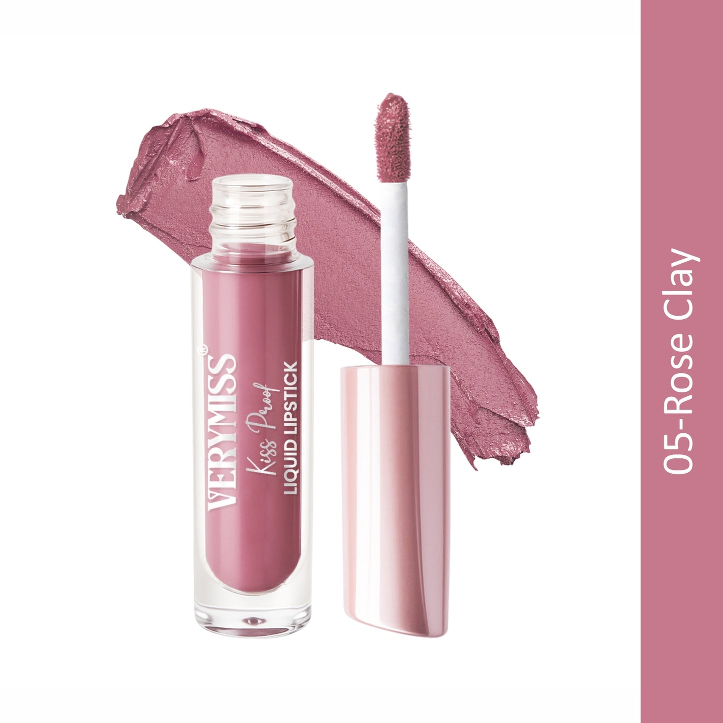 Kiss Proof Liquid Lipstick 1.6 ml I Rich, luxurious formula I Lightweight I long-wearing I 05 Rose Clay
