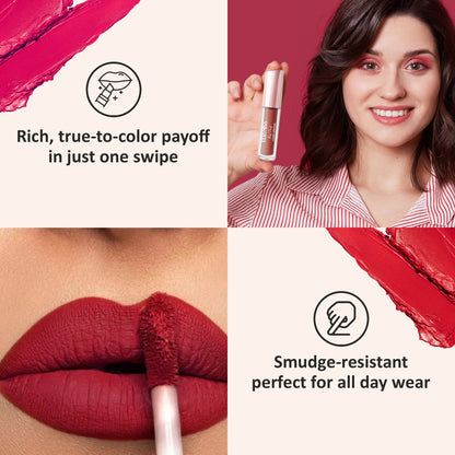 Kiss Proof Liquid Lipstick 1.6 ml I Rich, luxurious formula I Lightweight I long-wearing I 06 Light Coral