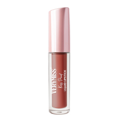 Kiss Proof Liquid Lipstick 1.6 ml I Rich, luxurious formula I Lightweight I long-wearing I 08 Brown Sugar