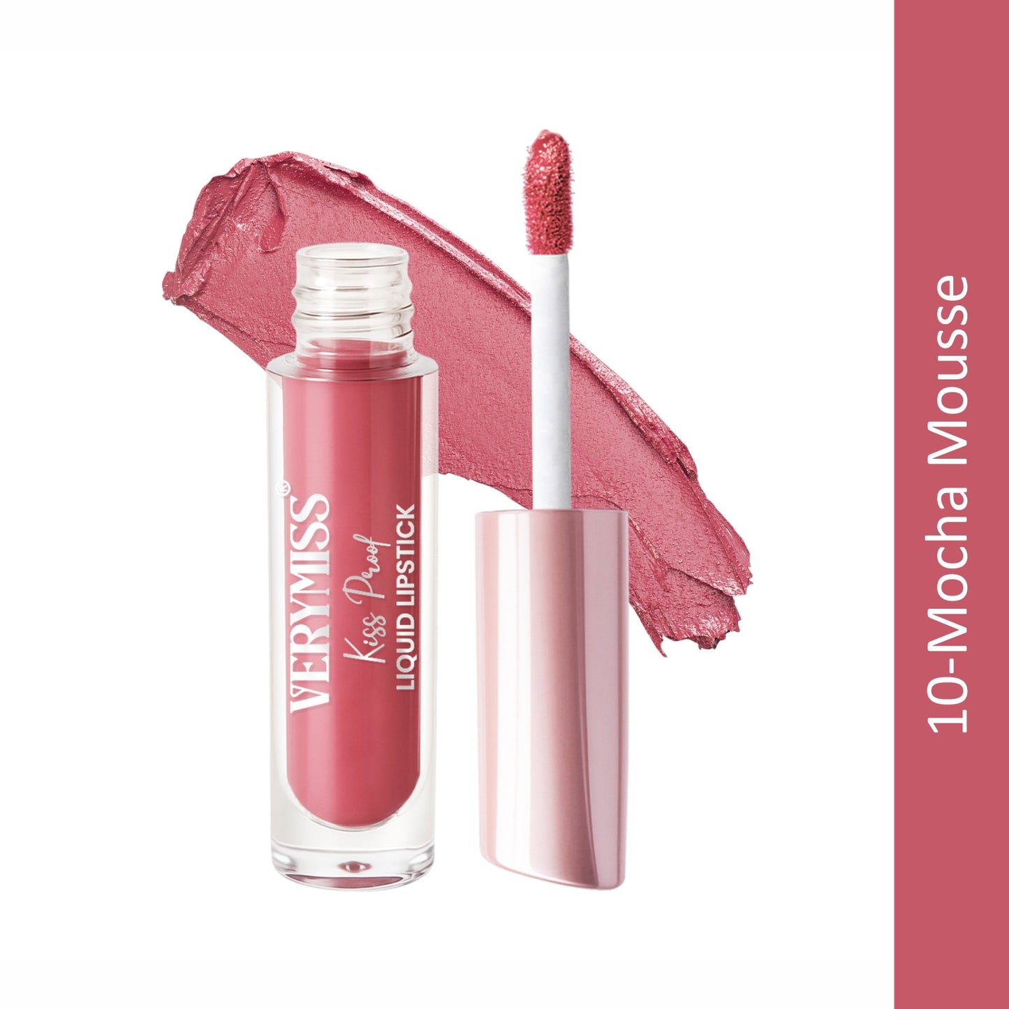 Kiss Proof Liquid Lipstick 1.6 ml I Rich, luxurious formula I Lightweight I long-wearing I 10 Mocha Mousse