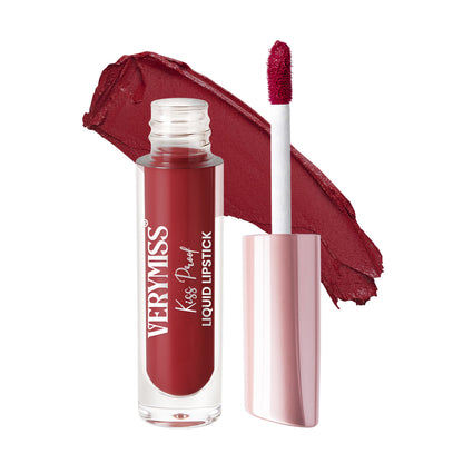 Kiss Proof Liquid Lipstick 1.6 ml I Rich, luxurious formula I Lightweight I long-wearing I 12 Bordeaux