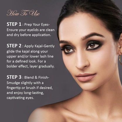 Verymiss Day Night Kohl Kajal with Sharpener 1.2 g I Long-Lasting I Smooth Application I Rich Pigmentation I Black I Qty 1