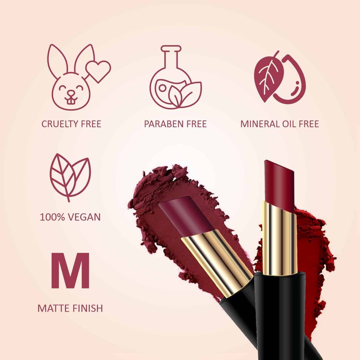 Check Matte Lipstick - 01 Absolute Rose
