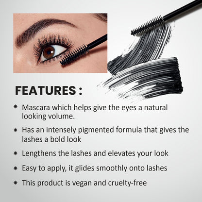 Verymiss 8 To 8 Volumizing Mascara 9 ml I lightweight I Long-lasting I Quick Drying I Black I Qty 1