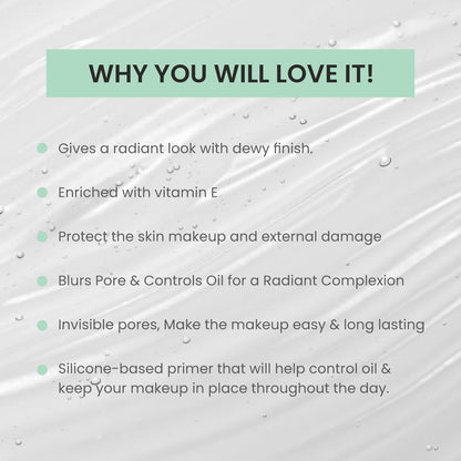 Verymiss Pre Make-Up Oil Free Matte Primer 10 ml I long-lasting I lightweight texture I Flawless, Even Finish