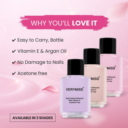 Nail Enamel Remover 30 ml - 01 Pink