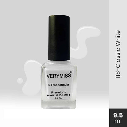 Premium Nail Polish - 118 Classic White