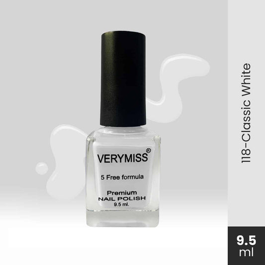Premium Nail Polish - 118 Classic White