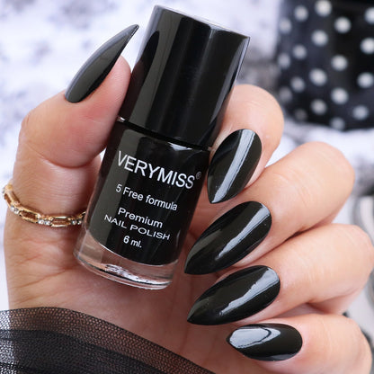 Premium Non UV Gel Nail Polish - 212 Black Magic